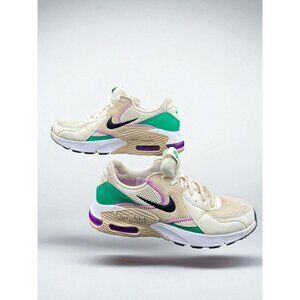 NIke Air Max Excee Beige Green Purple Black Women's Size 7.5
